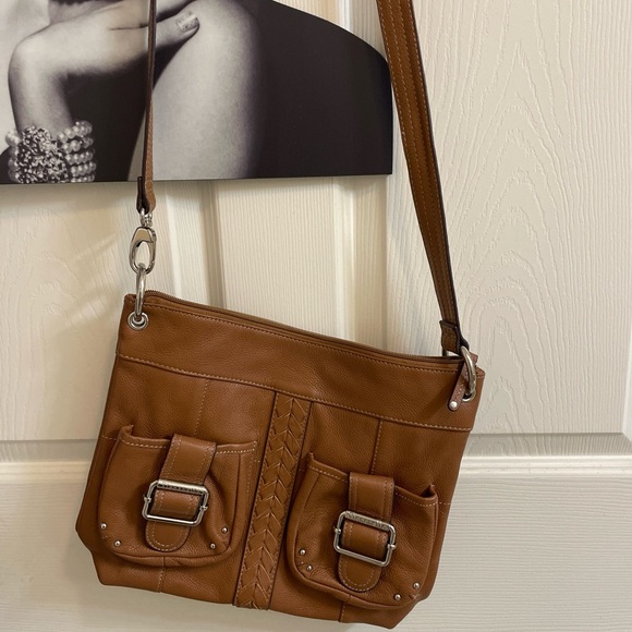 Leather Tignanello Crossbody Bag in Cognac - Picture 2 of 9